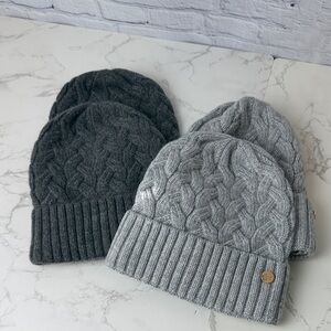 Satin-lined Cashmere Cable Knit Beanie